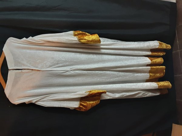 Engelkleid mit Goldbordüre breit, Kostüm, gebraucht